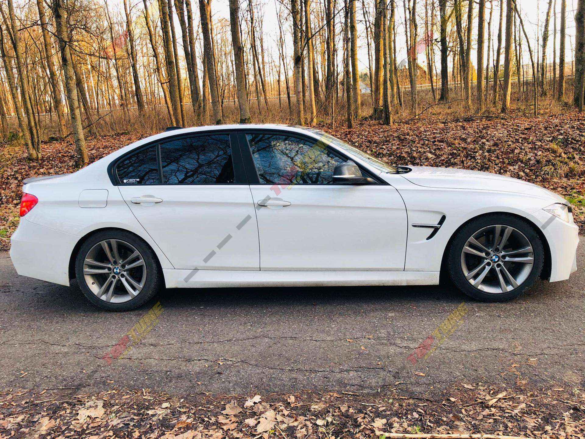 bmw f30 m3 side skirts and fenders installed